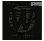 Warwick Black Label Bass String Set, Nickel Plated Steel, 4-String, Medium, 045"/105"