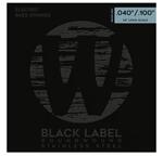 Warwick Black Label Bass String Set, Stainless Steel, 4-String, Medium Light, 040"/100"