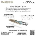 DR Strings Dragon Skin+ Acoustic Phosphor Bronze Extra Light 010"/048"
