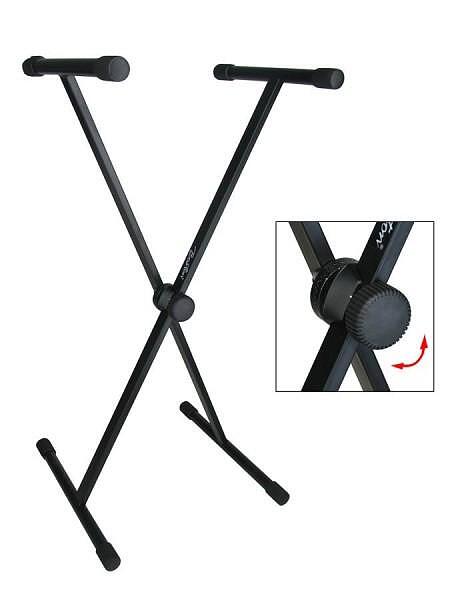 Boston Keyboard Stand, X-model, Twist Lock, Black