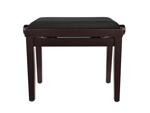 Boston Piano Bench, Adjustable, Satin Rosewood With Black Velvet Seat