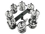 Hayman Hi-Hat Tambourine, Metal, 16 Zils