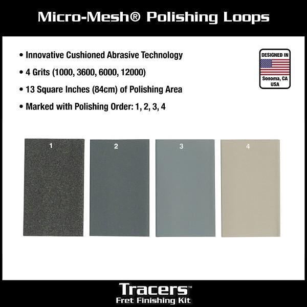 Music Nomad Tracers Fret Finishing Kit, 6pcs