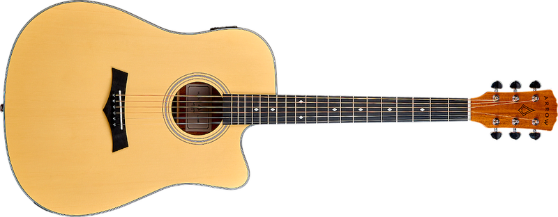 Акустична китара Arrow Silver Dreadnought, Black-Copy