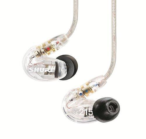 Shure SE215 In-Ear Headphones, Clear