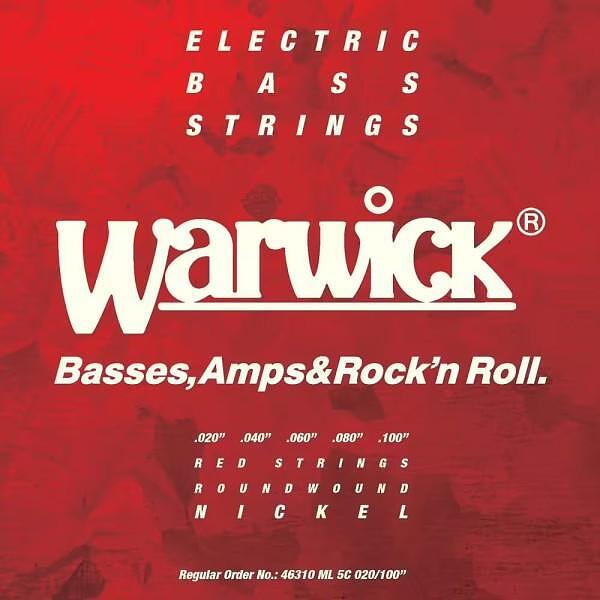 Warwick Red String 5 Set ML.H-C 020"/100" Nickel Steel