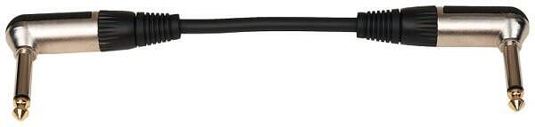 Rockcable Patchcable 15cm, angled plug, black