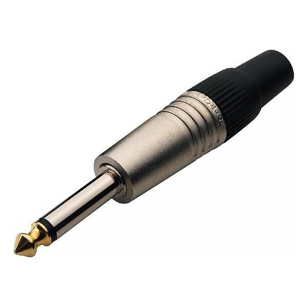 Rockcable 1/4" TS Plug Mono Straight, Plastic Cap
