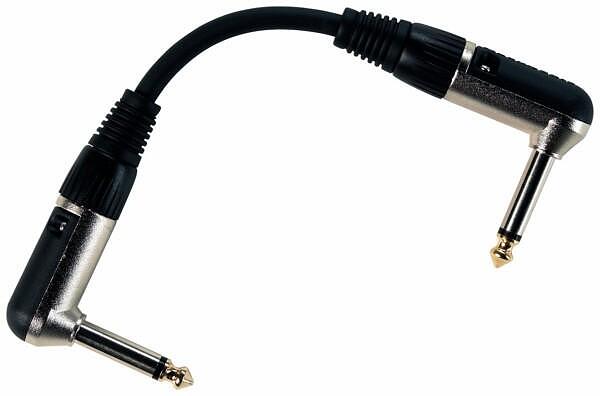 Rockcable Patchcable 20cm, angled plug, black