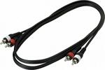 Rockcable Patchcable 1.5m, 2 x RCA to 2 x RCA