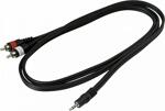 Rockcable Patchcable 1.5m, 3.5mm Stereo Jack Male to 2 RCA
