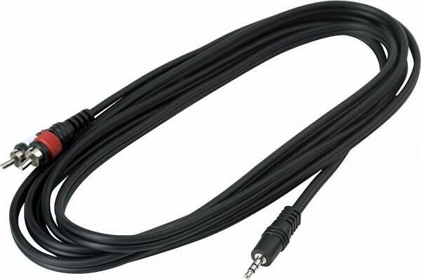 Rockcable Patchcable 3m, 3.5mm Stereo Jack Male to 2 RCA
