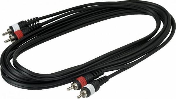 Rockcable Patchcable 3m, 2 x RCA to 2 x RCA