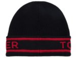 Зимна шапка TOMMY HILFIGER Selvedge Knit Beanie Tommy - Черна
