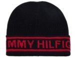 Зимна шапка TOMMY HILFIGER Selvedge Knit Beanie Tommy - Черна