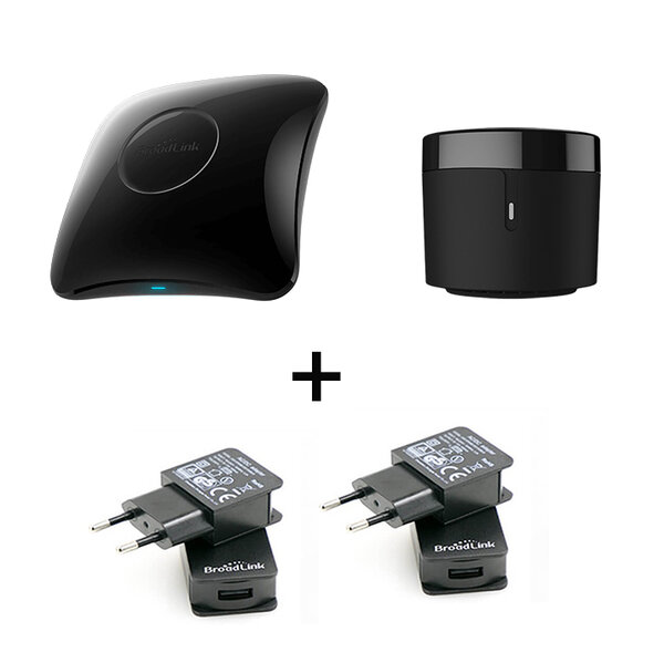 Комплект универсално дистанционно BroadLink RM4 Pro + RM4 Mini +2xUSB Power Комплект универсално дистанционно BroadLink RM4 Pro + RM4 Mini +2xUSB Power