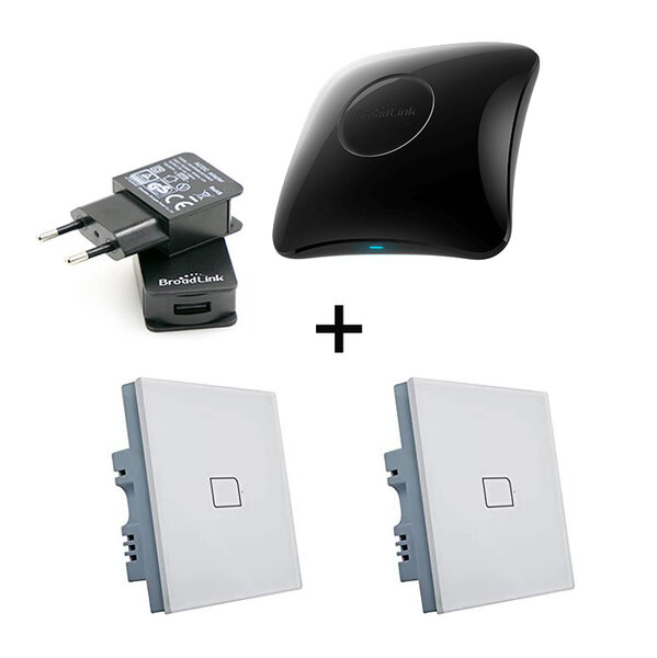 Комплект универсално дистанционно BroadLink RM4 Pro + 2бр. Bestcon TC2S -Умен Стенен Ключ +USB Захранване Комплект универсално дистанционно BroadLink RM4 Pro + 2бр. Bestcon TC2S -Умен Стенен Ключ +USB Захранване