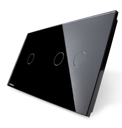 Image of LIVOLO - 7012-61-Панел кристално стъкло, 3 точки, 151mm*80mm, EU