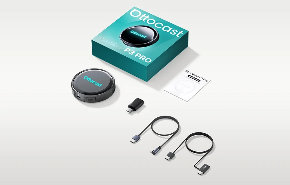 Ottocast OttoAibox P3 Pro – безжичен CarPlay & Android Auto