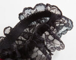 Еротично дамско бельо Виктория с отворено дъно с перли в черен цвят - прашка-Copy