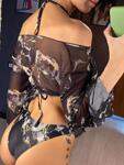 Бледорозов дамски бански костюм от три части Сиена с кроп топ-Copy
