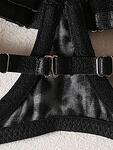 Черен харнес комплект бельо от пет части Дивна - сутиен, бикини, жартиерен колан, жартиери и чокър-Copy
