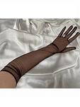Черни дълги сатенени ръкавици Мика-Copy