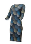 Вталена женствена рокля с къс ръкав-Copy