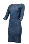 Вталена женствена рокля с къс ръкав-Copy