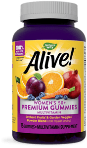 Alive! Women’s 50+ Premium Gummy vitamins/ Алайв Премиум Мултивитамини За Жени 50+  , 75 желирани таблетки