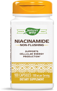 Niacinamide Non-Flushing/ Ниацин (Непредизвикващ Зачервяване) 500 mg, 100 капсули