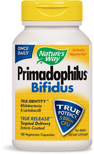 Primadophilus Bifidus  5 billion active cells/ Примадофилус Бифидус 5 млрд. Активни Пробиотици, 180 V капсули