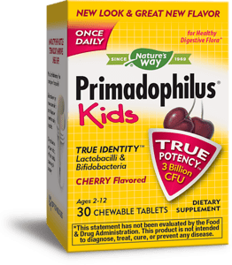 Primadophilus Kids 3 billion CFUs/ Примадофилус Кидс Череша 68 mg х 30 дъвчащи таблетки