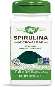 Spirulina Mirco-Algae/ Спирулина (микроводорасли), 380 mg x 100 капсули