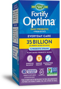 Fortify Optima® Daily Probiotic+ Prebiotic 35 billion/ Фортифай Оптима 35  млрд. активни пробиотици,  15 щама формула, 30 V-капсули