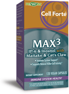 Cell Forté MAX³  711 mg/ (IP-6 & Инозитол  Майтаке и Котешки Нокът), 120 V-капсули