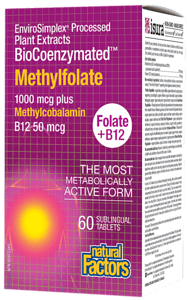 BioCoenzymated Methylfolate + B12 Methylcobalamin/ Метилфолат (Фолиева киселина)+Витамин В12, 50 mcg, 60 сублингвални таблетки