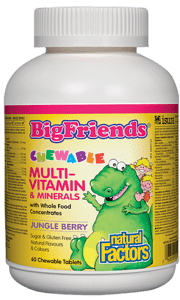 Chewable MultiVitamin & Minerals with Whole Food Concetrate, Jungle Berry/ Мултивитамини и минерали Big Friends, 60 дъвчащи таблетки