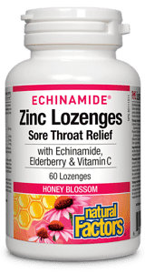 Echinamide® Zinc Lozenges Sore Throat Relief With Ehinamide, Elderberry and Vitamin C/ Ехинацея Цинк за Смучене + Ехинацея, Черен Бъз и Витамин С