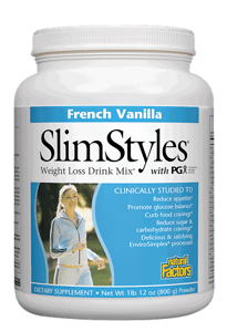 SlimStyles with PGX Meal Replacement Drink Mix French Vanilla/ Суроватъчен протеин, 800 g пудра, с вкус на ванилия