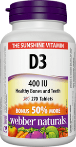 Vitamin D3/ Витамин D3 400 IU,  270  таблетки