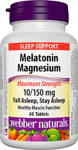 Melatonin Magnesium Maximum Strenght 10/150 mg/ МЕЛАТОНИН 10 mg + МАГНЕЗИЙ 150 mg, 60 таблетки