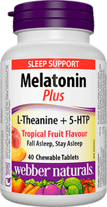 Мelatonin Plus L-Theanine + 5-HTP/ Мелатонин Плюс Л-Теанин И 5-HTP, 40 дъвчащи таблетки, с тропически вкус