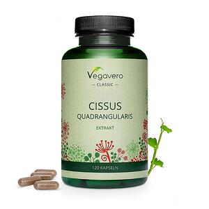 Vegavero, Cissus Quadrangularis Цисус 120 капсули, 100% Vegan