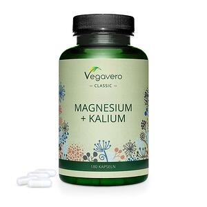 Vegavero, Magnesium + Kalium Магнезий + Калий 180 капсули, 100% Vegan