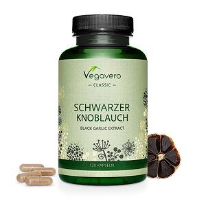 Vegavero, Schwarzer Knoblauch Екстракт от черен чесън 120 капсули, 100% Vegan