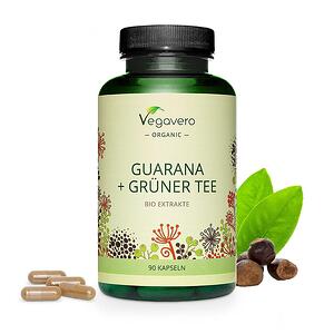 Vegavero, Guarana + Grüner Tee Bio Extrakte Екстракт от гуарана и зелен чай 90 капсули