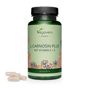 Vegavero, L-Carnosin plus mit Vitamin C+E Л-Карнозин Плюс Витамин С+Е 60 капсули, 100% Vegan