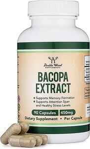 Double Wood, BACOPA EXTRACT / БАКОПА МОНИЕРИ ЕКСТРАКТ 450 mg, 90 капсули