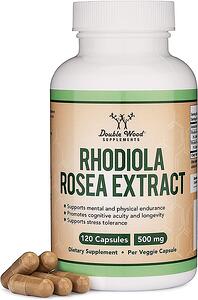 Double Wood, Rhodiola Rosea Extract/ Златен корен екстракт,500 mg, 120 капсули